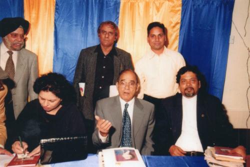 Fahim-Akhter-with-Zaheer-Anwar-Writer-Baksh-Laylpuri-and-Aijaz-Aijaz-1024x685